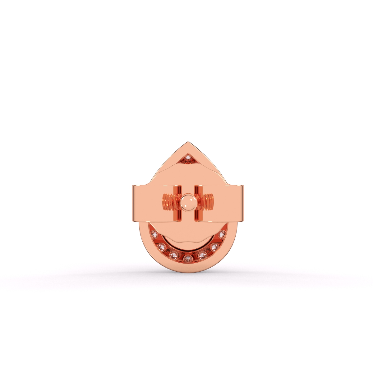 Pear Shape Diamond Halo Stud Earrings